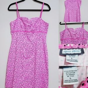 Aqua Blues size L empire straight pink sun dress